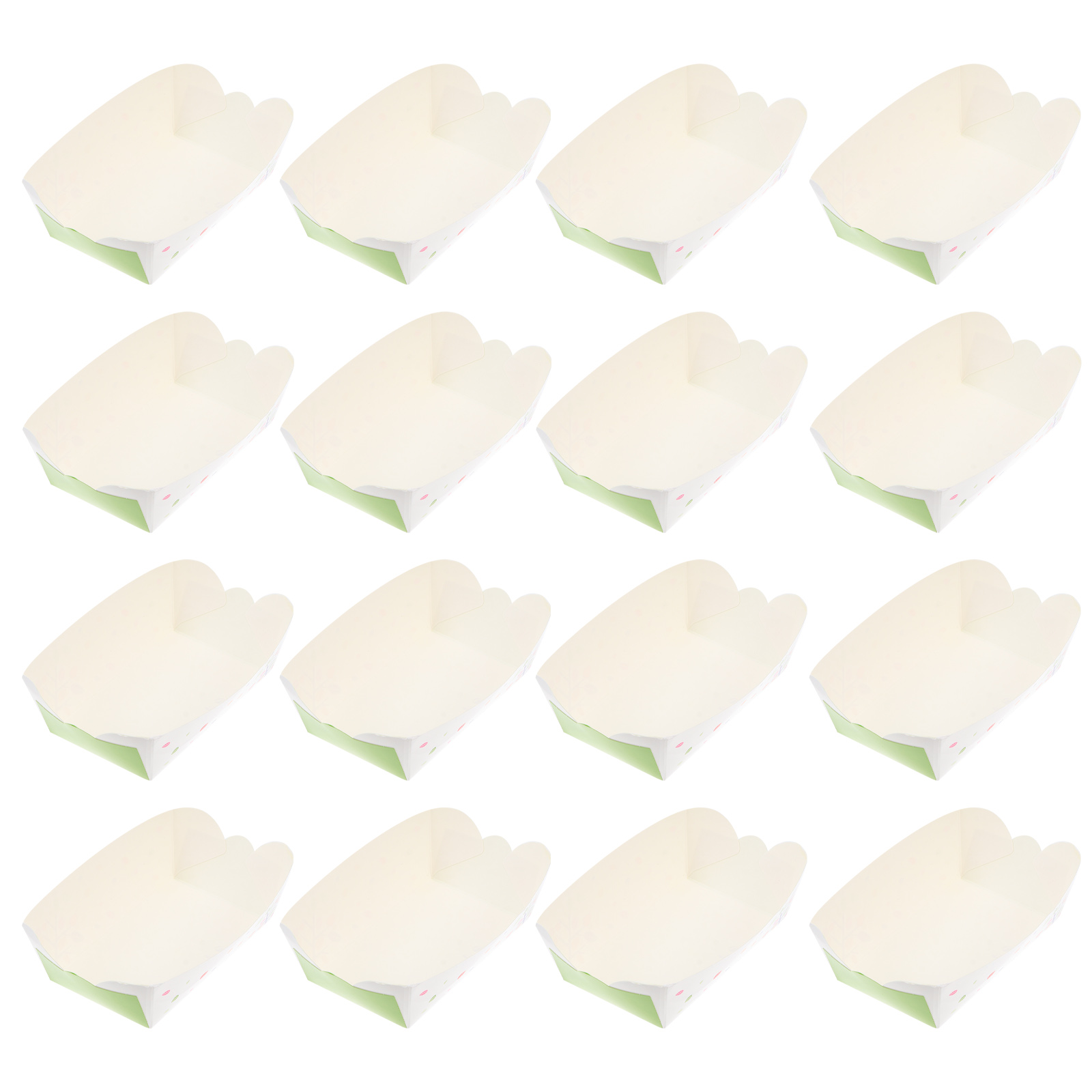 100pcs Disposable Paper Food Serving Tray Food Packing Box Snack Wrapping Box