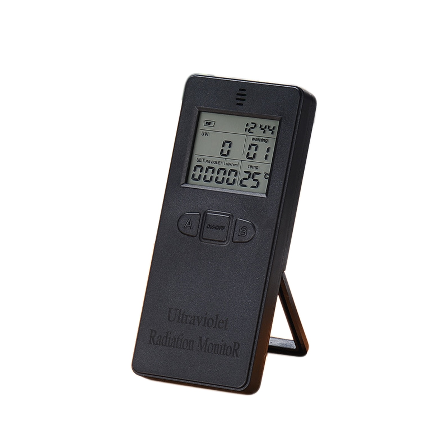Portable Digital UV Ultraviolet Radiation Detector UV UVI Meter Radiometer Tester with Time and Temperature Display