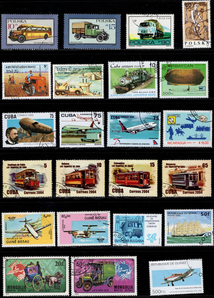 50 Stks/partij Voertuig Vervoer Stempel Alle Verschillende Uit Vele Landen Geen Herhaling Postzegels Met Post Mark Filatelie