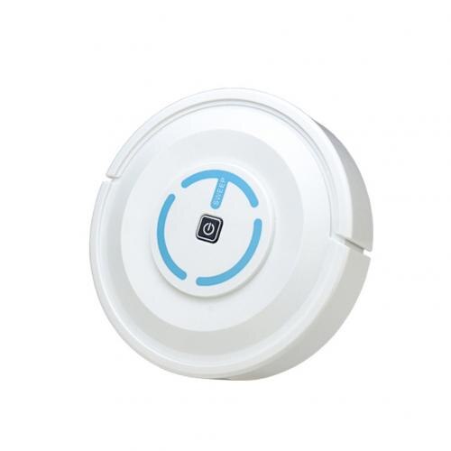 Home Automatic Broom Smart Vacuum Cleaner Floor Sweep Cleaning Robot Dust Remover Sweepping Mopping Household Cleaning Supplies: White  Battery