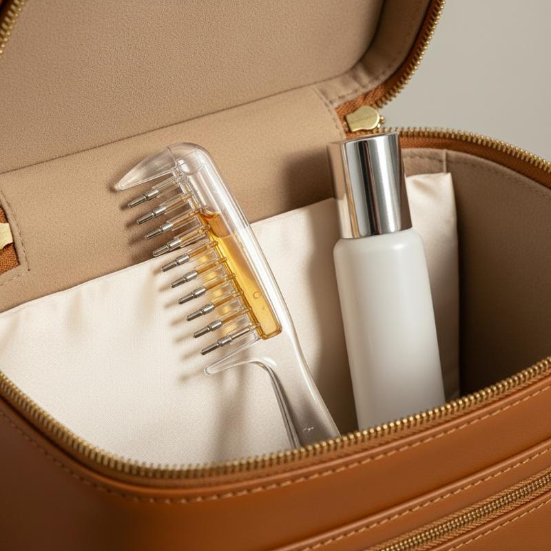 Unisex Liquid Built-In Essential Oil Massage Comb Transparent Scalp Applicator for All Hair Types Nourishing Care