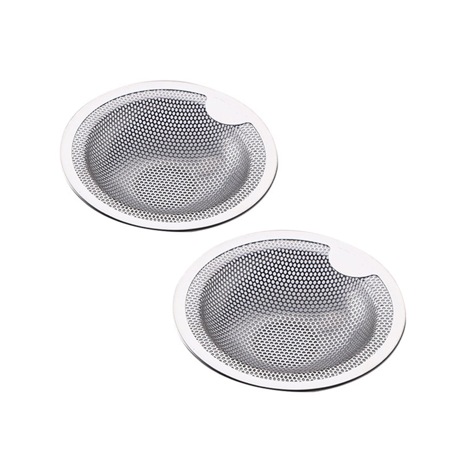 2pcs/pack Home Kitchen Waste Stainless Steel Bathroom Catcher Food Filter Hair Collect Strainer Plugs Mesh Sink Drain Universal: M