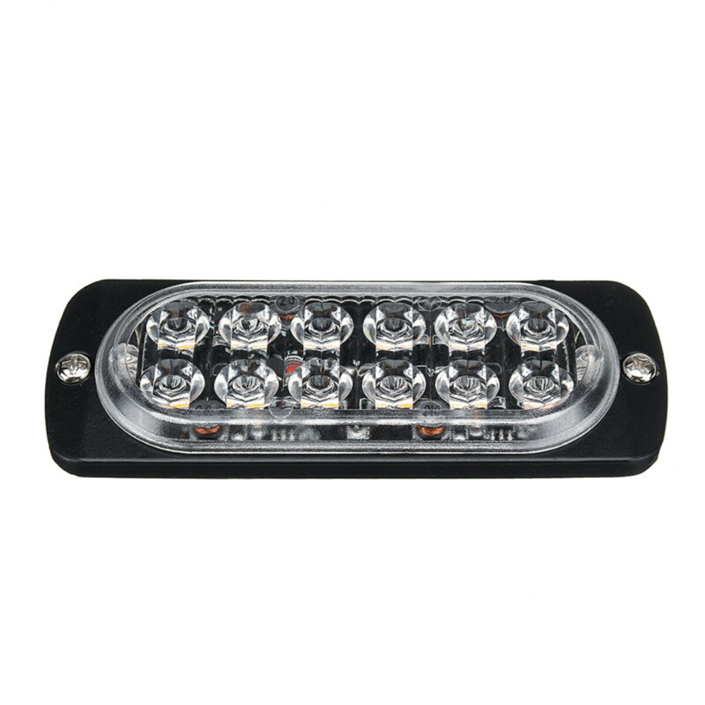 12 LED Bright lights Car Amber Auto Strobe Beacon Hazard Bulb Truck SUV