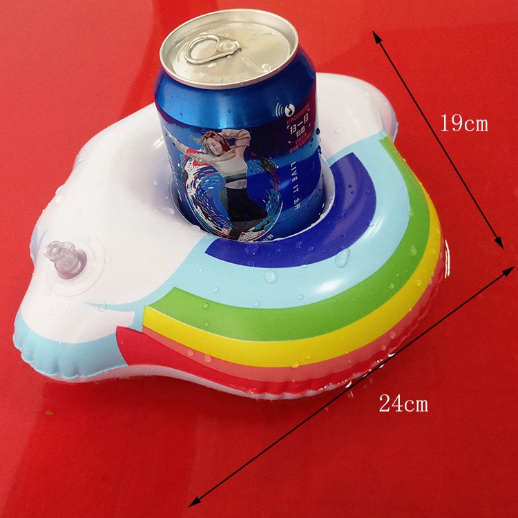 Summer Toy Inflatable Drink Cup Holders Flamingo/Donut Beach Party Supply Swimming Pool Toys Party Kids Swim Beverage Cup Holder: white cloud