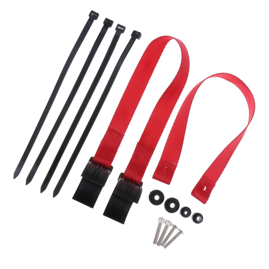 Adjustable Red Front Motorcycle Strap Pull Sling Belt Leash Universal