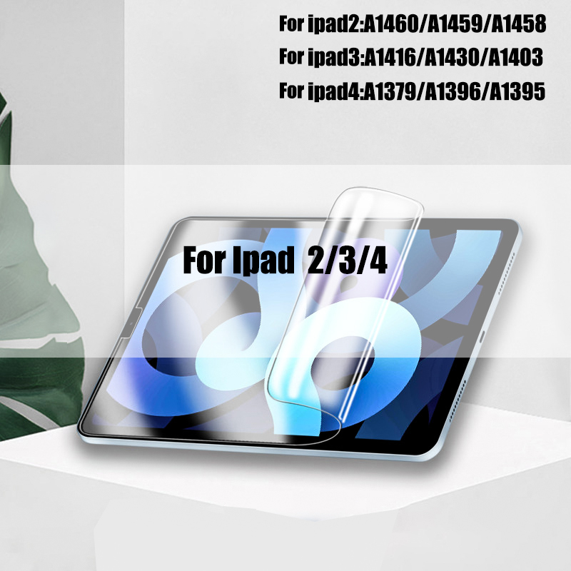 Hydrożel Film dla nowego ipada Pro 11 10.2 12.9 9.7 10.5 9 Screen Protector dla Ipad 8 Mini 6 5 2 3 Air 4 Gen 1 2021 2020 bez szkła: For ipad 2 3 4 gen