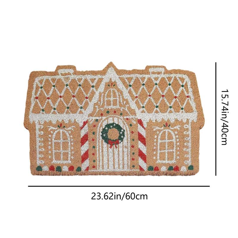 Palace Shaped Rugs Christmas Cartoon Doormat Floor Mat Non-Slip Bath Mats Doormats For Bedroom Front Door Xmas Welcome Carpet