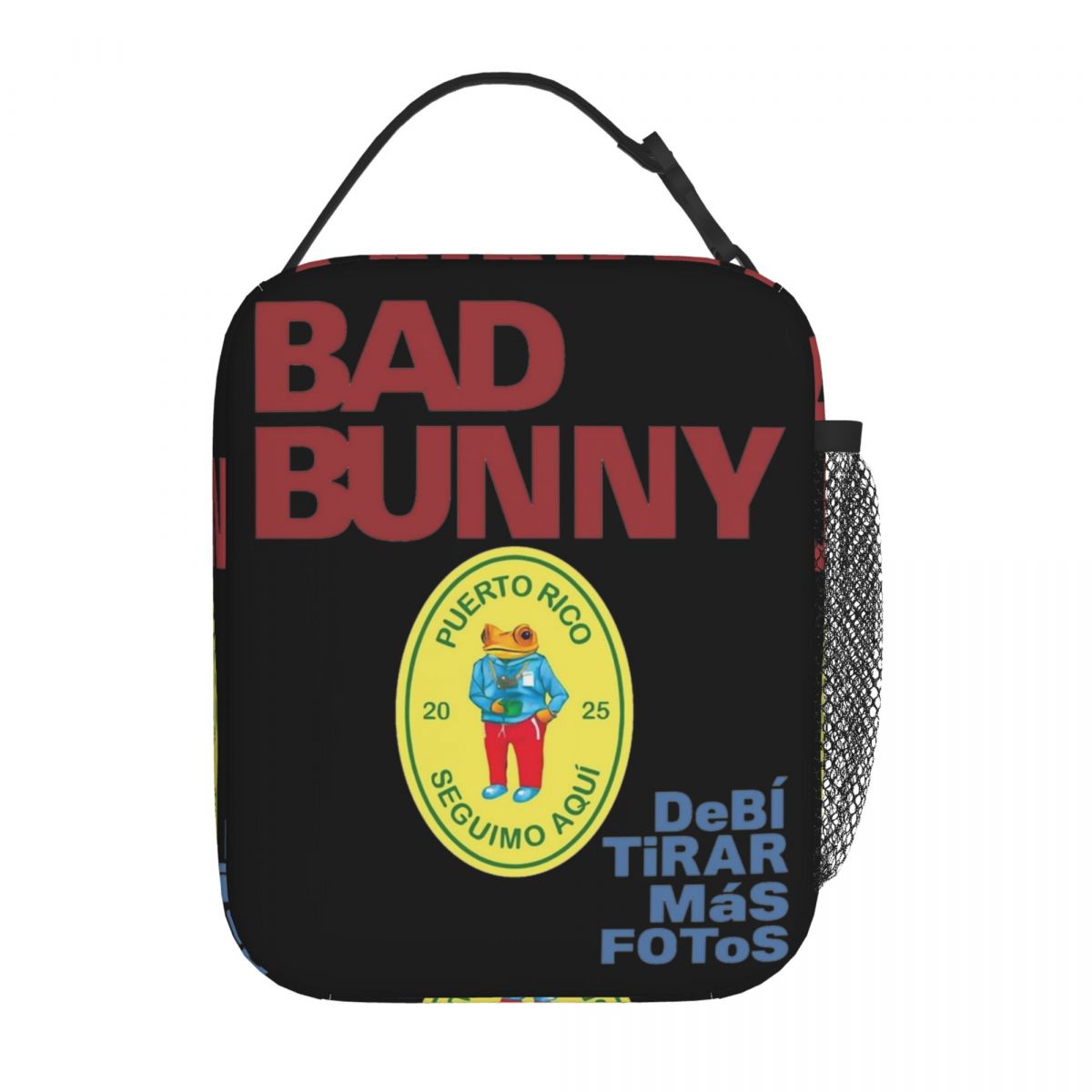 Bad Bunny DTMF Debi Tirar Mas Fotos Insulated Lunch Tote Bag For School Food Container Portable Cooler Thermal Lunch Boxes: Orange