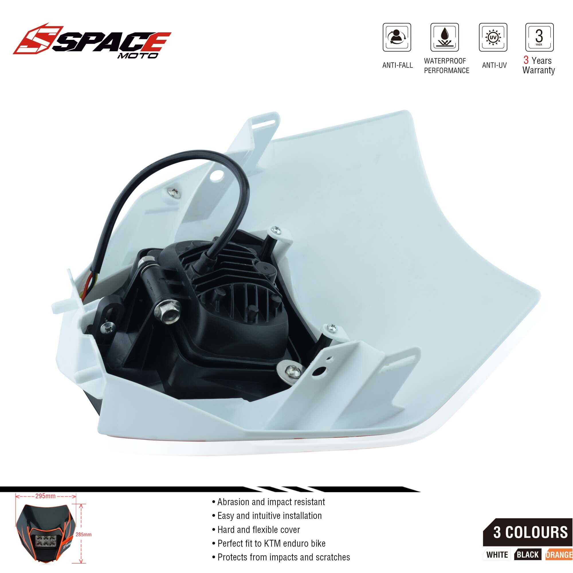 Motorrad LED Scheinwerfer Vorne Lampe Maske Beleuchtung Scheinwerfer Für KTM SXF EXC XCF XCW SMR 125 250 350 450 500 530 sechs Schild MX Enduro