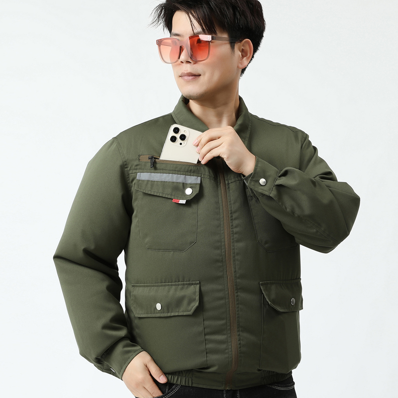 Cool Jacket Men's Refrigeration Fan Jacket Air Conditioner Clothes Cooling 13 Hours High Temperature Work Fishing Coat Hiking