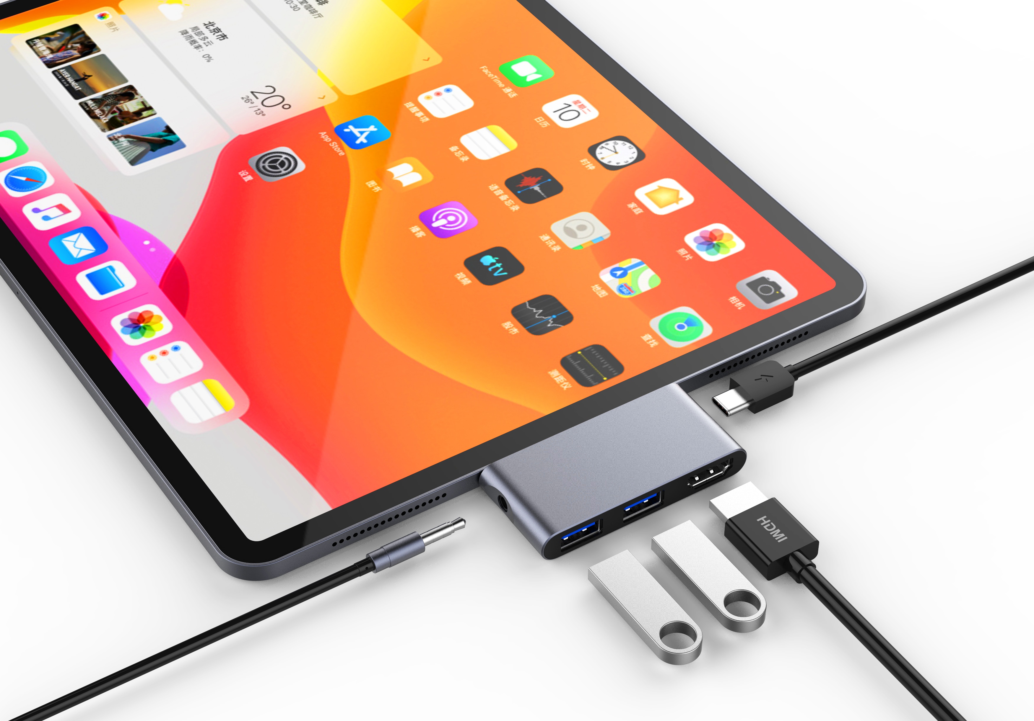 Dex dock station usb c al trasduttore auricolare 3.5 millimetri di Tipo c hub Sam Sung HDMI display della stazione del bacino per smartphone