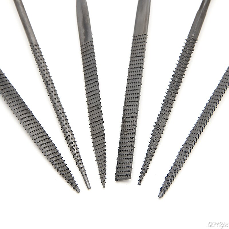 6 stk 140mm mini metal arkivering rasp nål fil træ værktøj hånd træbearbejdning filer værktøj
