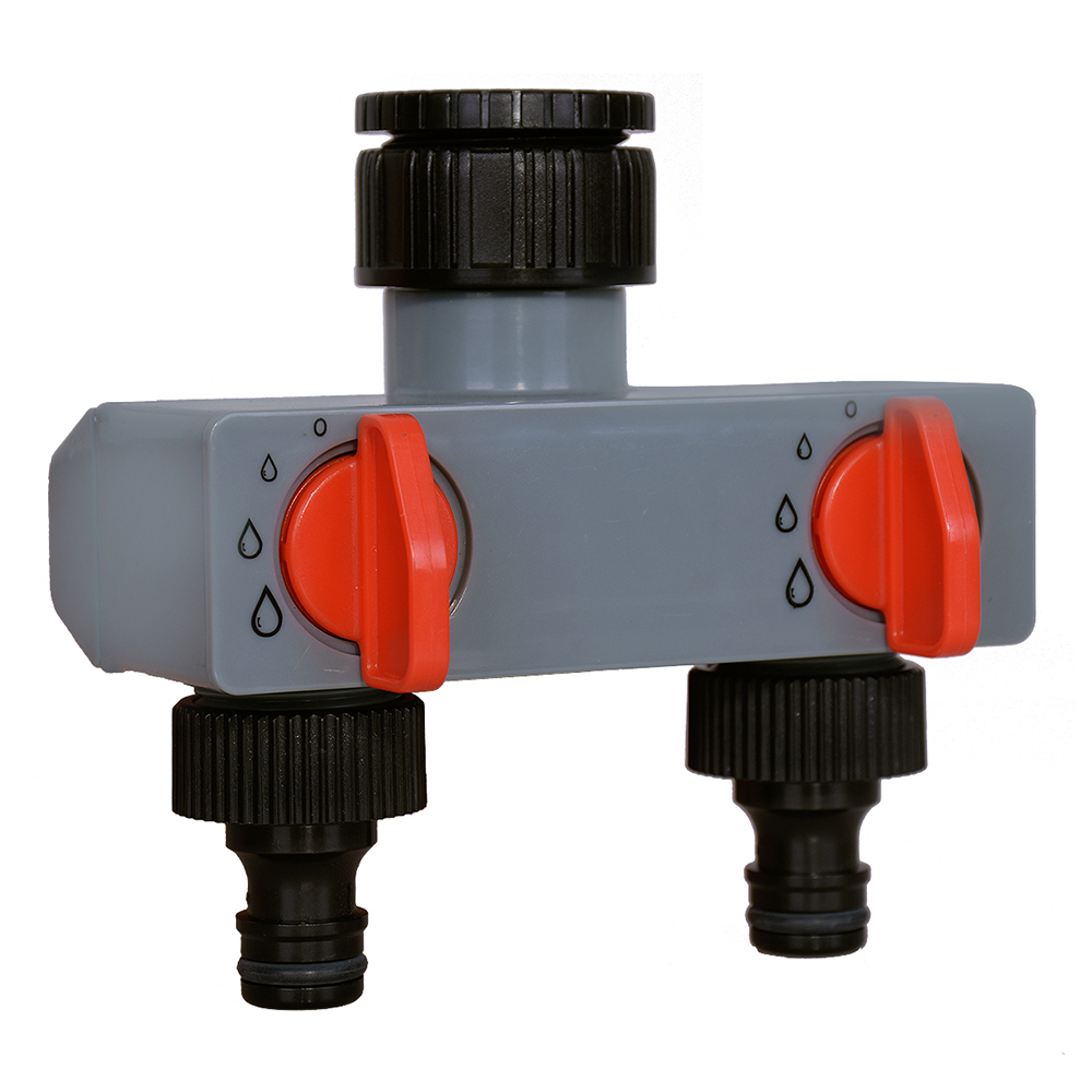 2-Wege/4-Wege-Wasserverteiler-Wasserhahn-Adapter, ABS-Kunststoff-Anschluss, 3/4 und 1 Zoll Schlauchverteiler für Schlauch, Rohr, Wasserhahn: verrotten