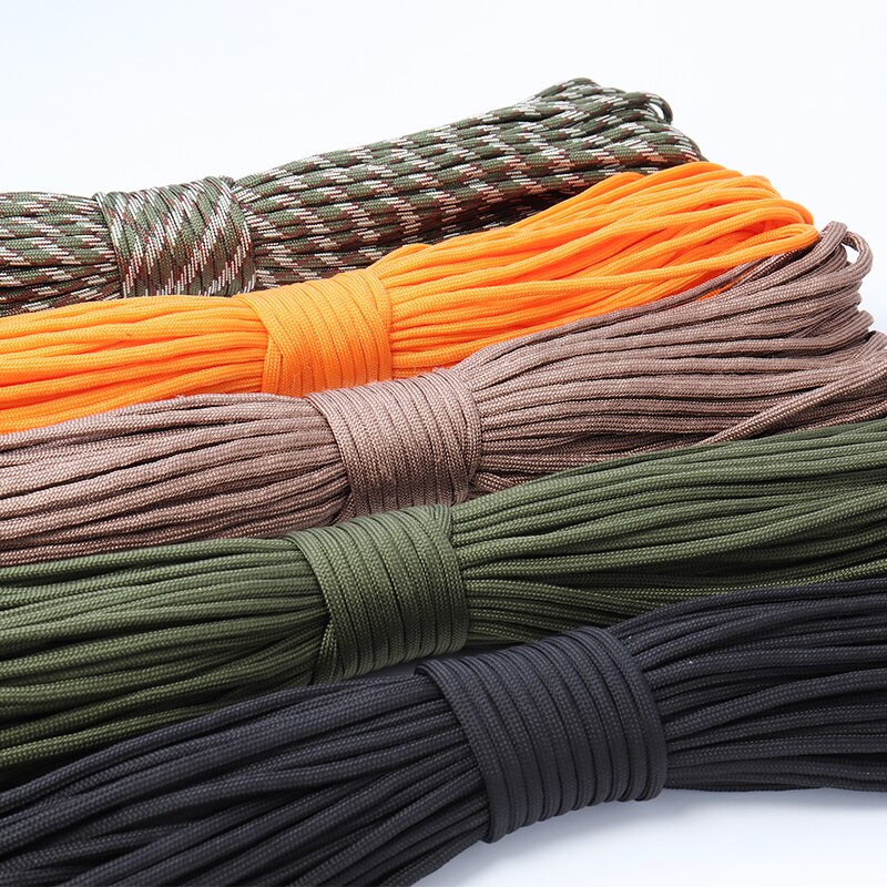 Cuerda de pesca Paracord 550, cuerda de paracaídas cuerda de 7 hebras 100FT 31m