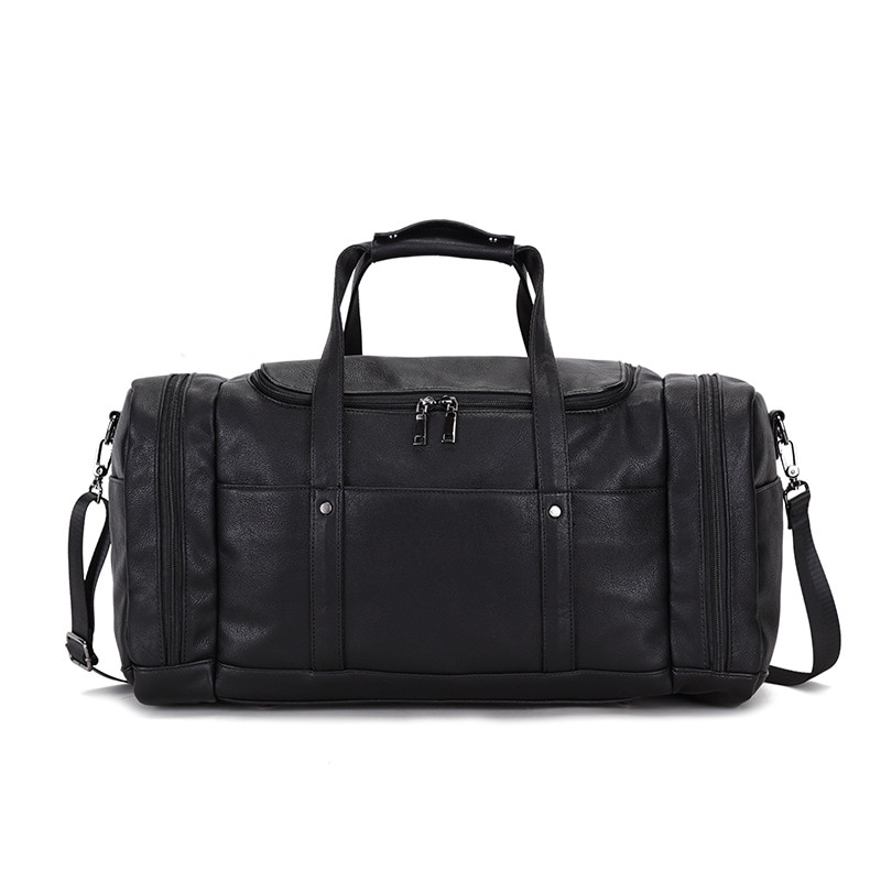 Große handtasche aus pu-leder für damen und herren, weiches leder, ideal als handgepäck, reisetasche, schultertasche, unisex-tasche für wochenendtrips und fitness.