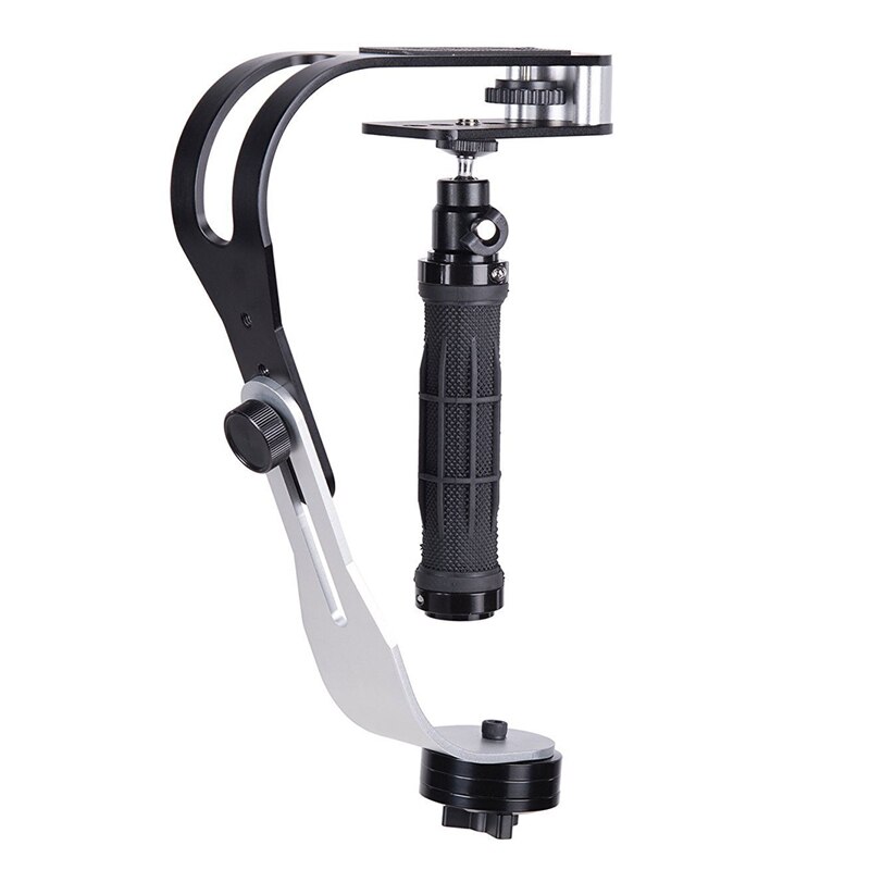 Mini Handheld Camera Stabilizer Aluminium Video Steadicam Zwarte Houder + Telefoon Clip Voor Canon Nikon Sony Sport Camera Dslr