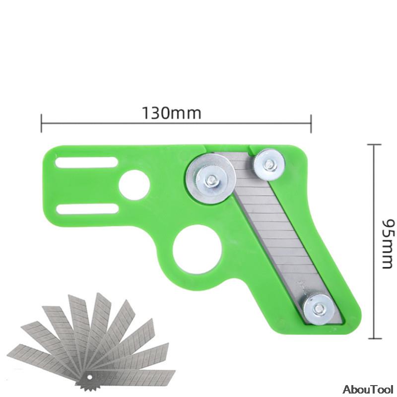 Edge Strip Trimming Knife Manual Paint-Free Board Sealing Thickened Scraping Knife PVC Scraping Edge Artifact Woodworking Head: straight with 10pcs