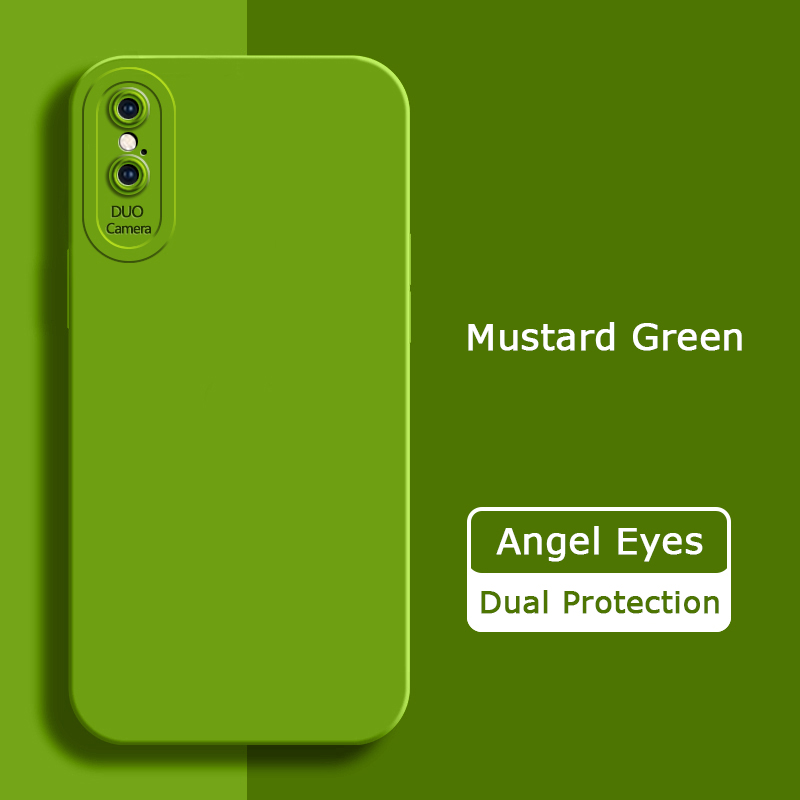 Angel eyes flydende silikone cover til iphone x xr xs max blødt, kameravenligt, stødsikkert telefoncover, iphone xr xs max taske: Lærred / Khaki