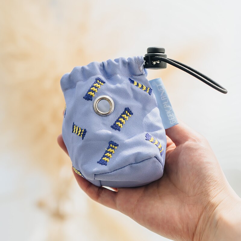 Pet goes out to shovel poop bag dog poop bag pick up poop bag pick up toilet walk dog pick up poop bag: Dark Khaki