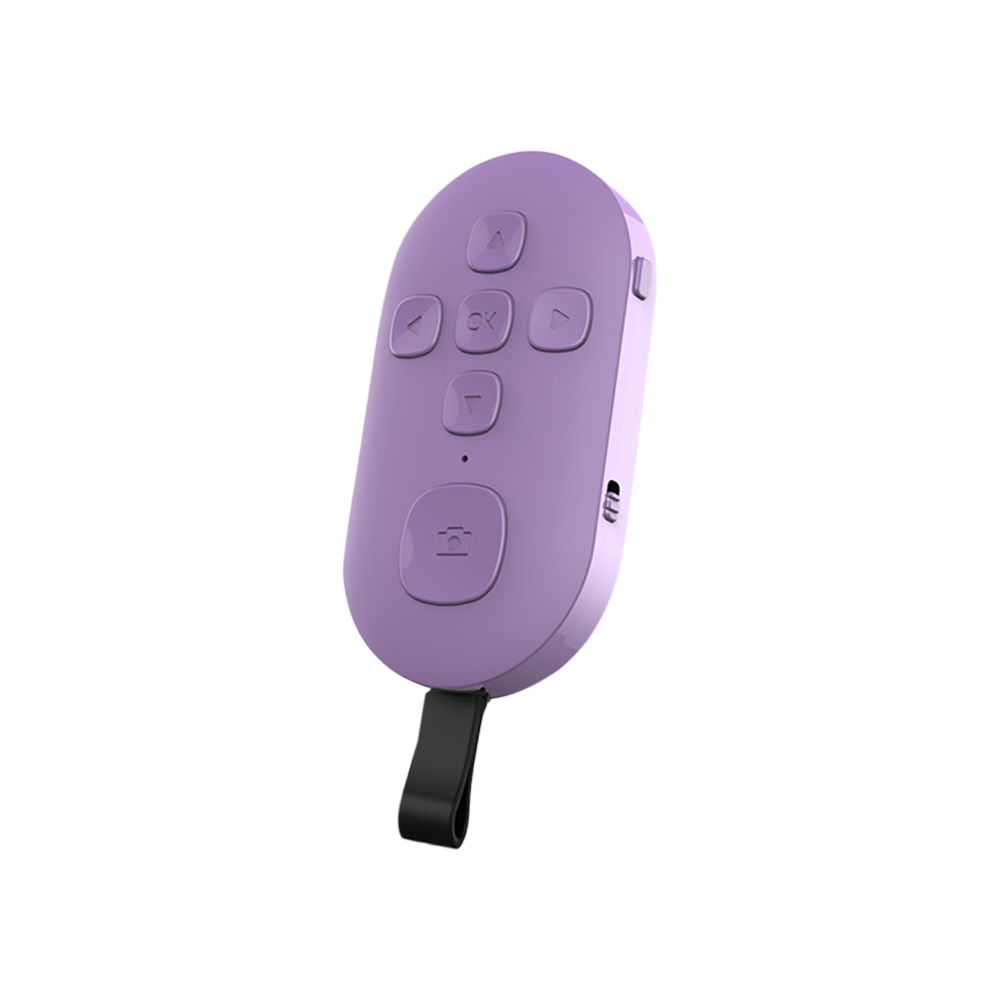 Bluetooth 5.0 Remote Controller Wireless Controller Button for Mobile Phone Selfie Shutter Release Tik Tok e-book Page Turning: PURPLE