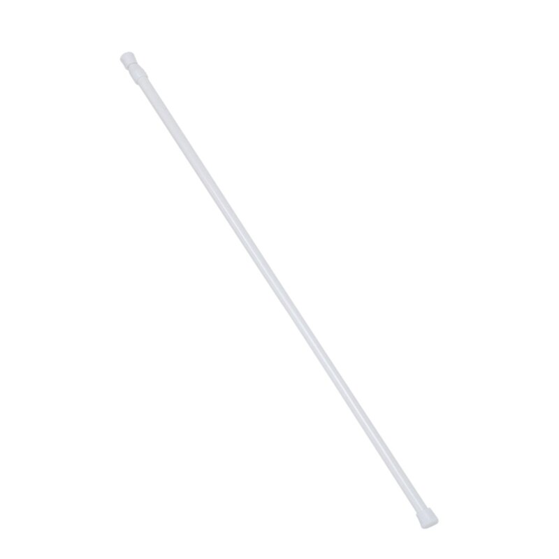 Spring Loaded Extendable Telescopic Net Voile Tension Curtain Rail Pole Rod Rods White 70-120cm