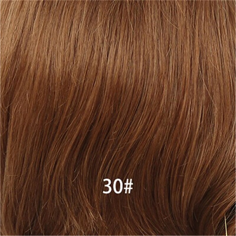 INHAIR küp sentetik karışımı saç doğal dalga kısa peruk patlama ile gri beyaz kabarık çok katmanlı peruk kadınlar için ücretsiz hediye: 30