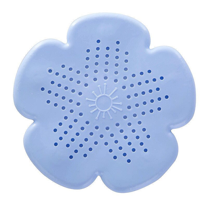 4 farver kloakafløbssil køkkenvask filter pvc afløb hårfanger dække bad køkkenudstyr tilbehør: Blå