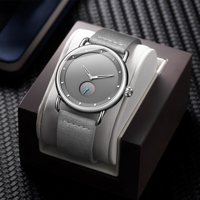 Heren Horloges Minimalistische Ultra Dunne Mode Dressy Horloge Voor Mannen Business Casual Luxe Quartz Horloge FEA889