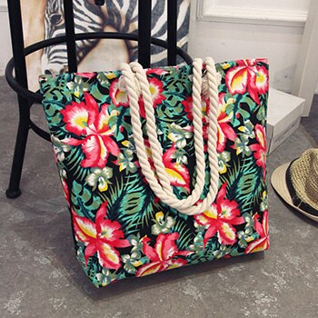 Mara 'S Droom Vrouwen Tas Bloemen Handtassen Grote Capaciteit Rits Canvas Schoudertas Winkelen Strand Tassen Pouch Feminina: C
