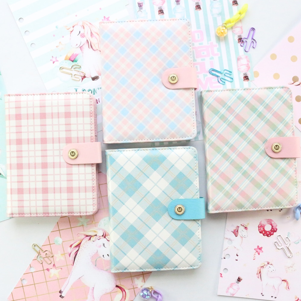 Domikee candy kawaii school student diary daily planner notebook cute hardcover leather agenda planner organizer A6