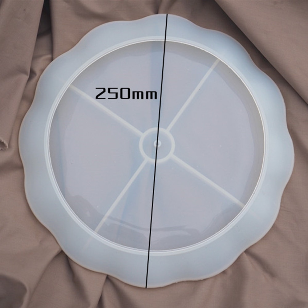 Moldes redondos de posavasos para Resina, moldes de silicona para posavasos, Kit de molde de posavasos, bandeja de resina, 2 uds.