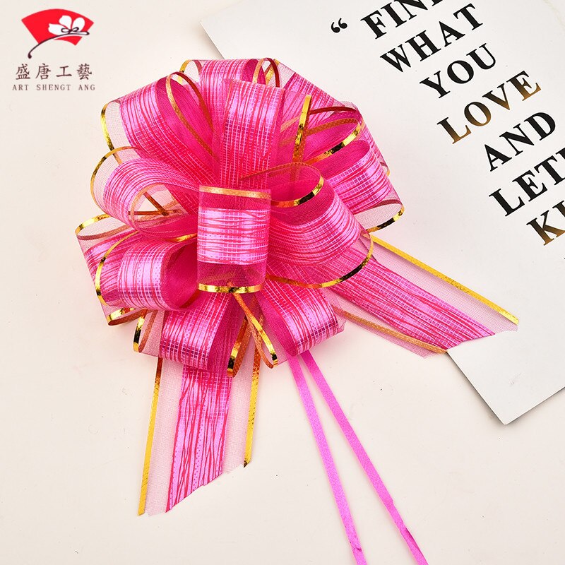 Lazos grandes de 5 piezas para envolver , lazo con cinta para cestas de de boda, lazos para envolver de: 8