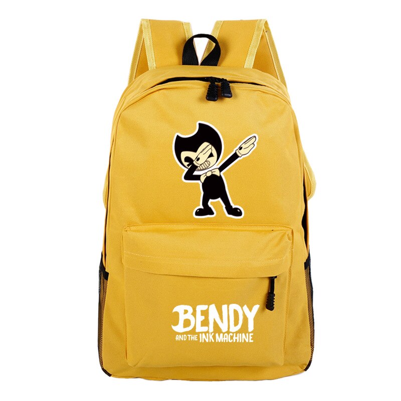 Bandy y máquina de tinta Bendy mochila escolar cruzada para una generación de grasa al por mayor personalizada: Yellow