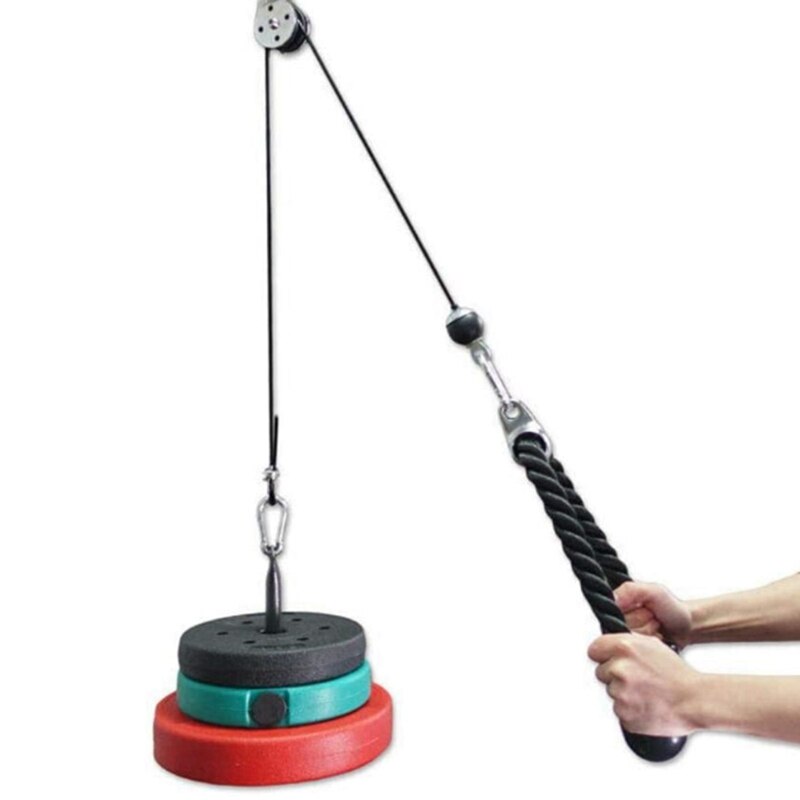 ELOS-Home Gym Fitness Pulley Cable Length Adjustable Heavy Duty Steel Wire Rope 2M