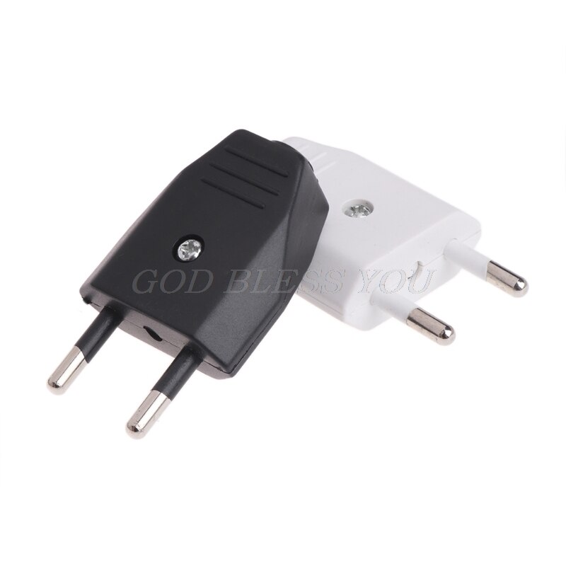 2 stk type tysk type europæisk standard strøm 2 pin stik netværkskabler 2.5a 220v elektrisk kontakt