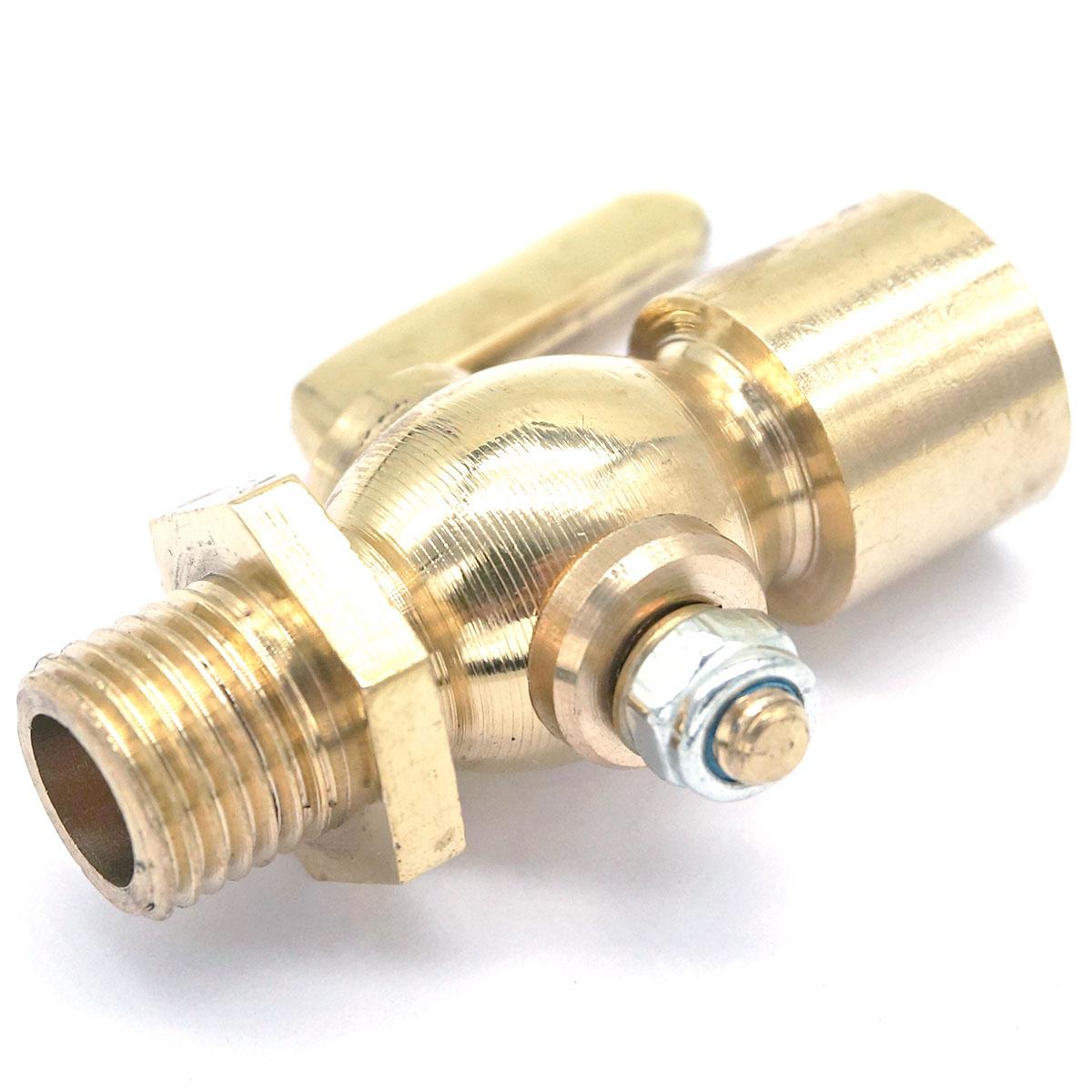 Llave de purga de drenaje de latón, válvula de cierre de 1/4 &quot;BSP macho a rosca hembra M14x1.5mm para combustible, Gas, aceite y aire