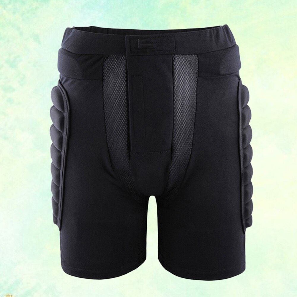 CRS Cross Short rembourré pour Enfant, Protection du fessier, des Hanches, du Coccyx Contre Les Chutes en Roller, Patins, Patins à Glace, Snowboard, Ski, Taille L, Noir