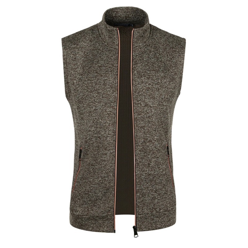 Cappotti senza maniche con cerniera da uomo autunno maglioni dolcevita da esterno traspirante tinta unita streetwear giacca gilet uomo top atletici: L / Blu