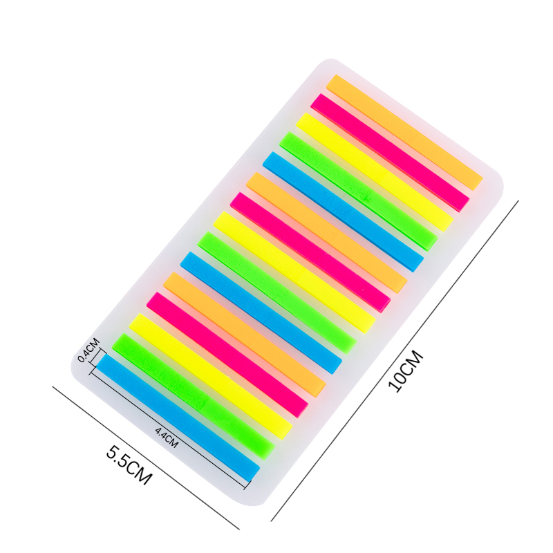 300 stuks beschrijfbare kleurstickers transparante fluorescerende strip indexsticker: WHITE