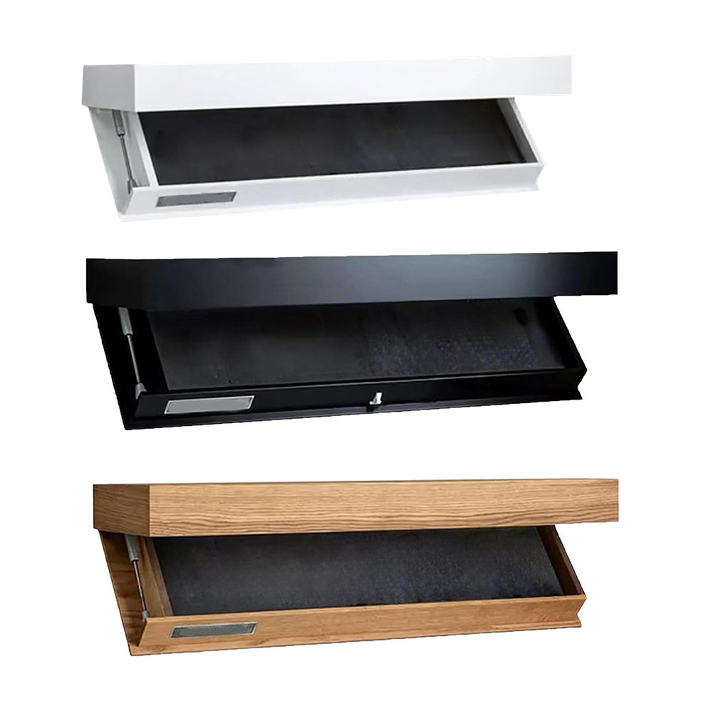 Houten verborgen zwevende plank met geheim compartiment Vitrinekastrek Aan de muur gemonteerde verborgen planken voor woondecoratie