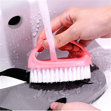 Kitchen Gadgets Candy Color Vegetable Fruit Cleaning Brush Home Laundry Brush Clothing Shoe Cleaning Brush Kitchen Accessories: Pink