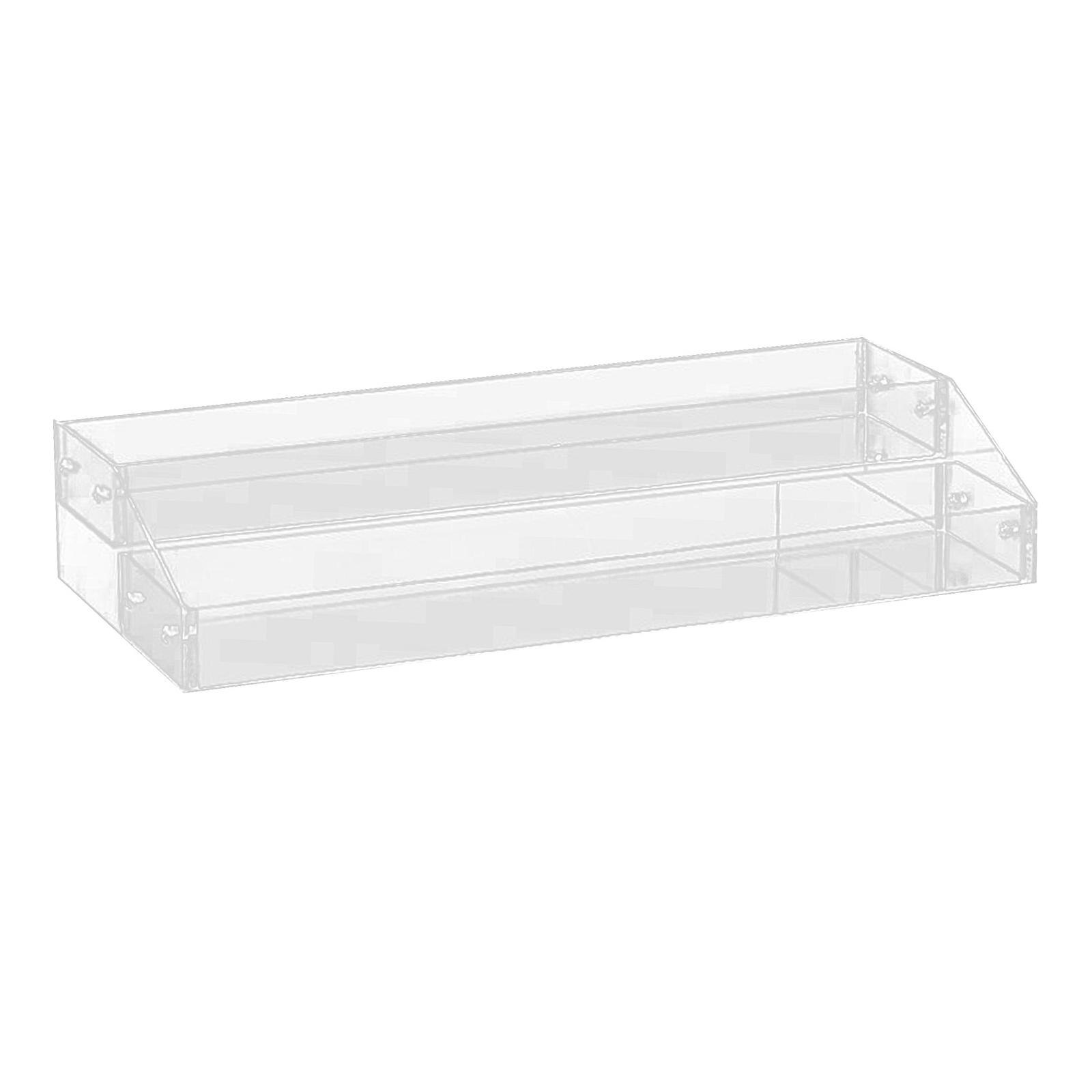 Stepped Acrylic Stands Clear Display Riser Storage Organizer Tiered Display Shelf for Doll Figure Collectibles Cupcakes Cosmetic: Two-tiers