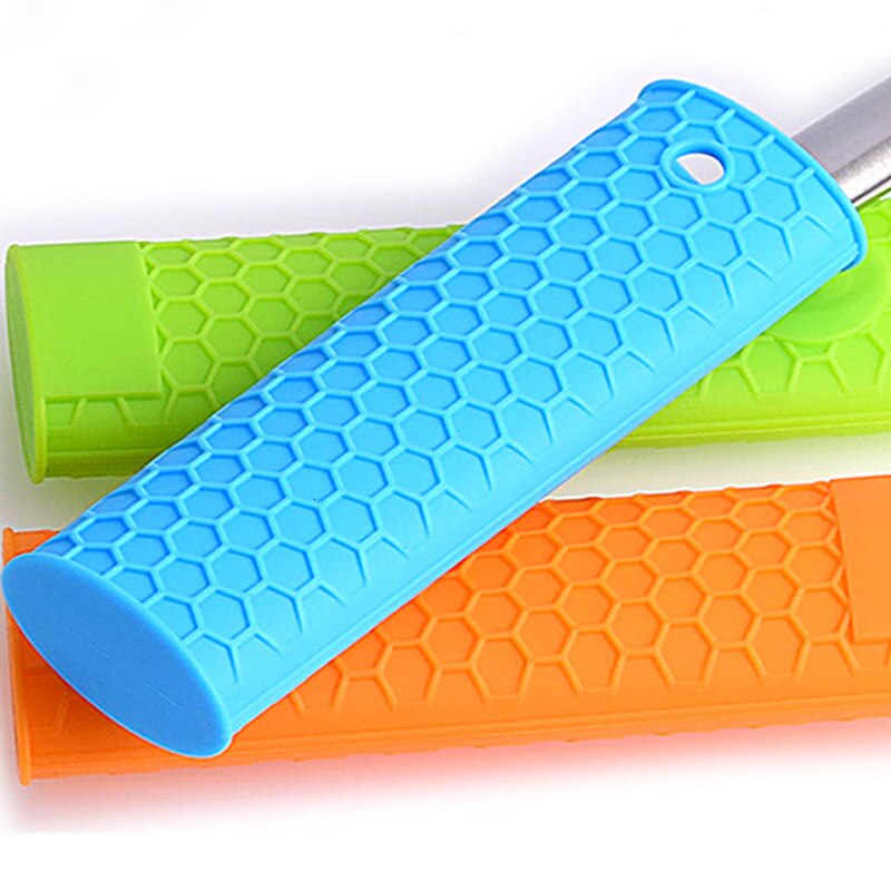 Köksredskap delar silikon halkskivan pannhandtag hållbara köketillbehör 1pc handtag hållare kastrulle hållare ärm