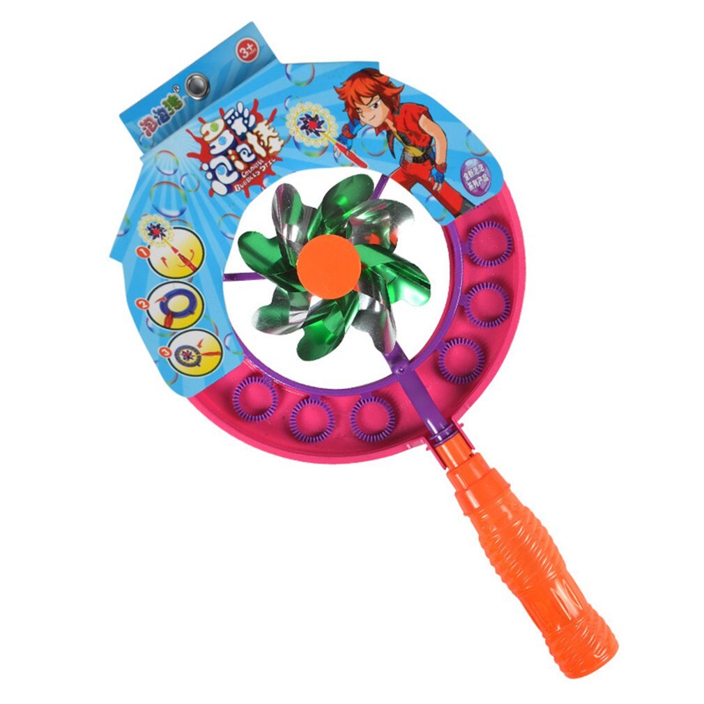 Twee-In-een Kinderen Speelgoed Bubble Stok Windmolen Draagbare Kinderen Bubble Wand Buiten Activiteit Bubble Concentraat Speelgoed Voor meisjes Jongens: red