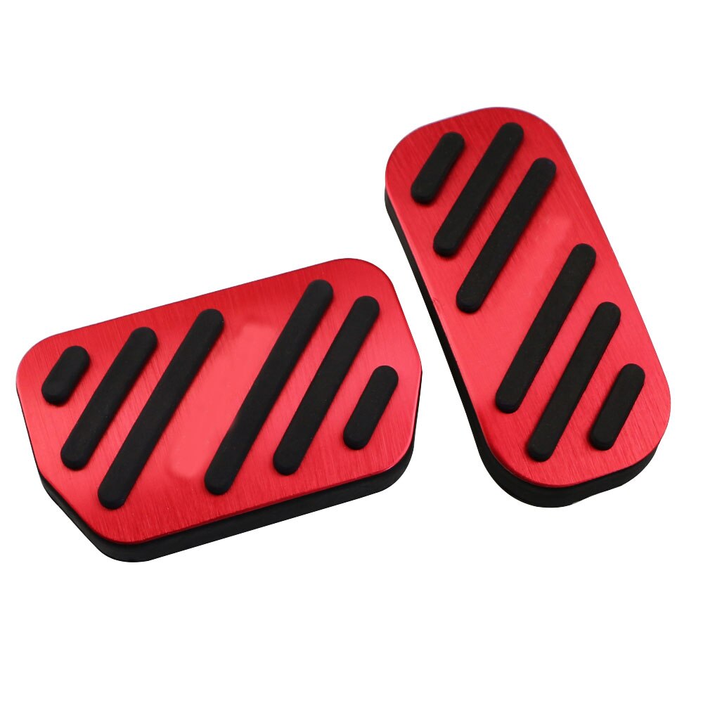 Pedales de aleación de aluminio para coche, cubiertas de pedales de freno de Gas, acelerador, accesorios AT, C-HR para Toyota, C, HR, CHR, - 2022: AT Red