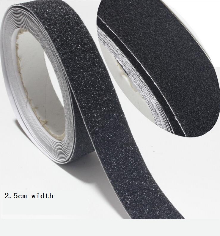 2.5cm*5m portaat lattia kylpyhuone jauhaa luistamaton pvc varoitus turvallisuus itseliimautuva karkea teippi liukueste stick 6 väriä