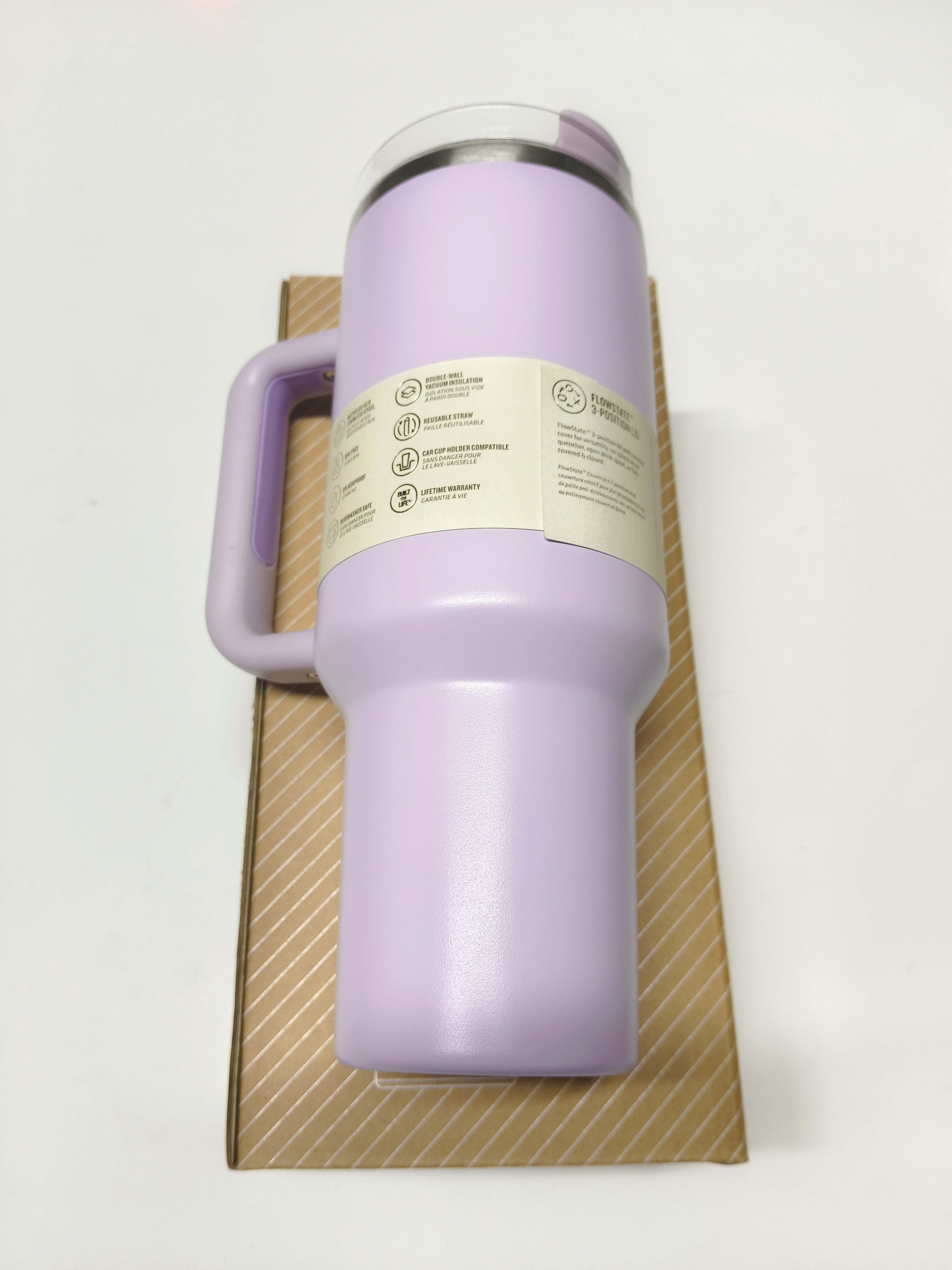 Sombrero de paja con mango 2025, Copa de automóvil aislada, acero inoxidable 40oz, Copa de viaje de crema de doble capa: Negro