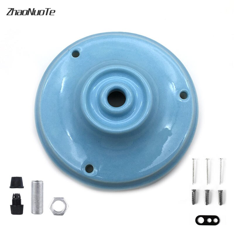 Ceramic Ceiling Pan Pendant Lamp Disc Ceiling Fixed Lamp Base Table Lamp Round Seat Lighting Accessories