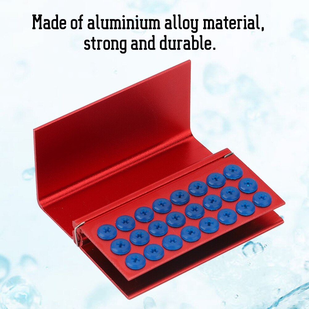 24 Holes Aluminium Alloy Disinfection Box Dental Burs Autoclavable Sterilization Box Endo Files Holder Dentist Tool