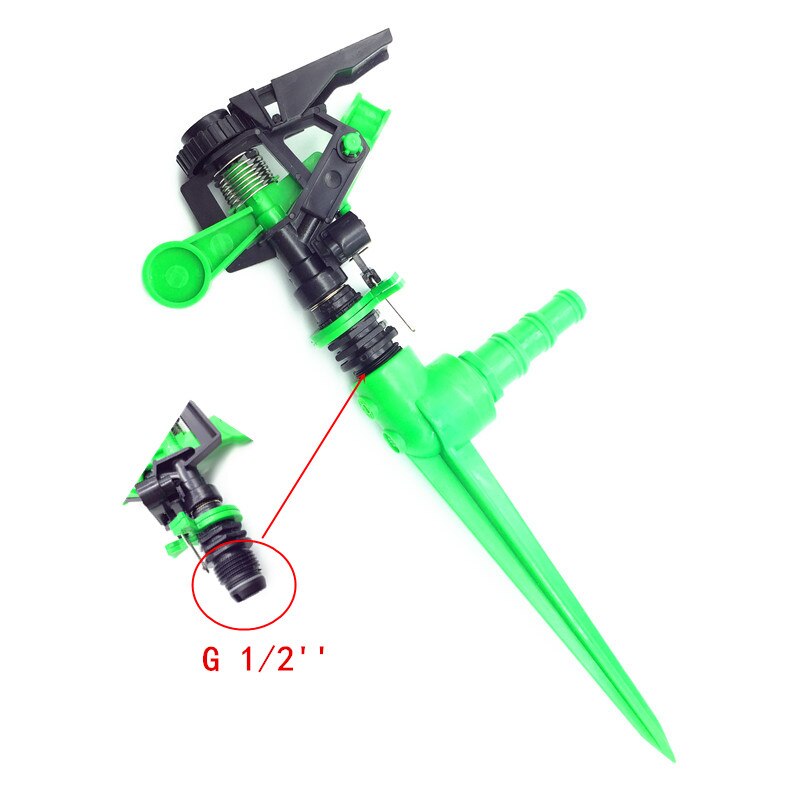 360 Degrees Rotating Sprinkler with Multi-function Connector Adjustable Garden Spray Nozzle Irrigation Hose Connector 1 Set
